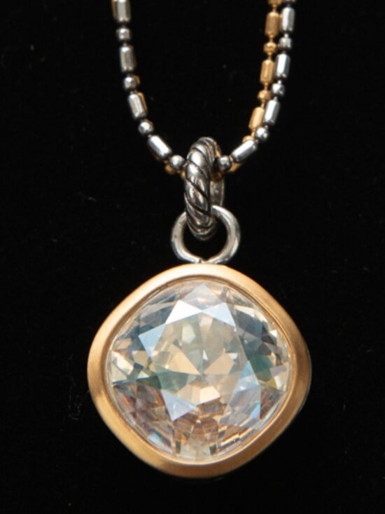 Brighton Jewelry - Brighton Venusian Necklace Clear Swarovski Crystal Double Strand Gold Silver